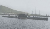 Submarino en Las Palmas recin terminada la guerra
