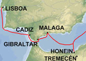 Ruta G�nova-Lisboa a finales del siglo XIII