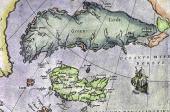 Mapa Islandia y Groenlandia. Ortelius