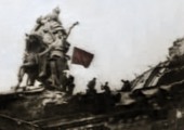 Rusos sobre el Reichstag durante la toma de Berl�n