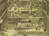 Capilla Sixtina con El Juicio terminado. Siglo XVI