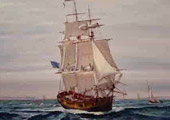 Fragata Pandora. Botada en Deptford en 1779. Enviada tras los amotinados del Bounty. Hundida en el estrecho de Endeavour en 1791