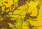 Mapa de Manchester utilizado por bombarderos alemanes para localizar objetivos en ausencia de luz