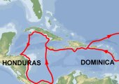 Ruta americana del cuarto viaje de Colón 1502-1504